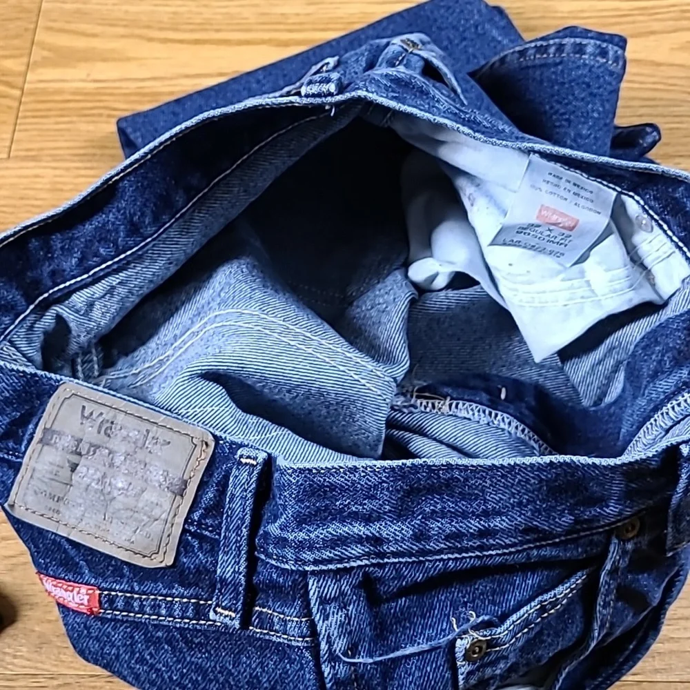 WRANGLER VINTAGE PREMIUM MENS STRAIGHT LIKE NEW DENIM BLUE JEANS 32x30